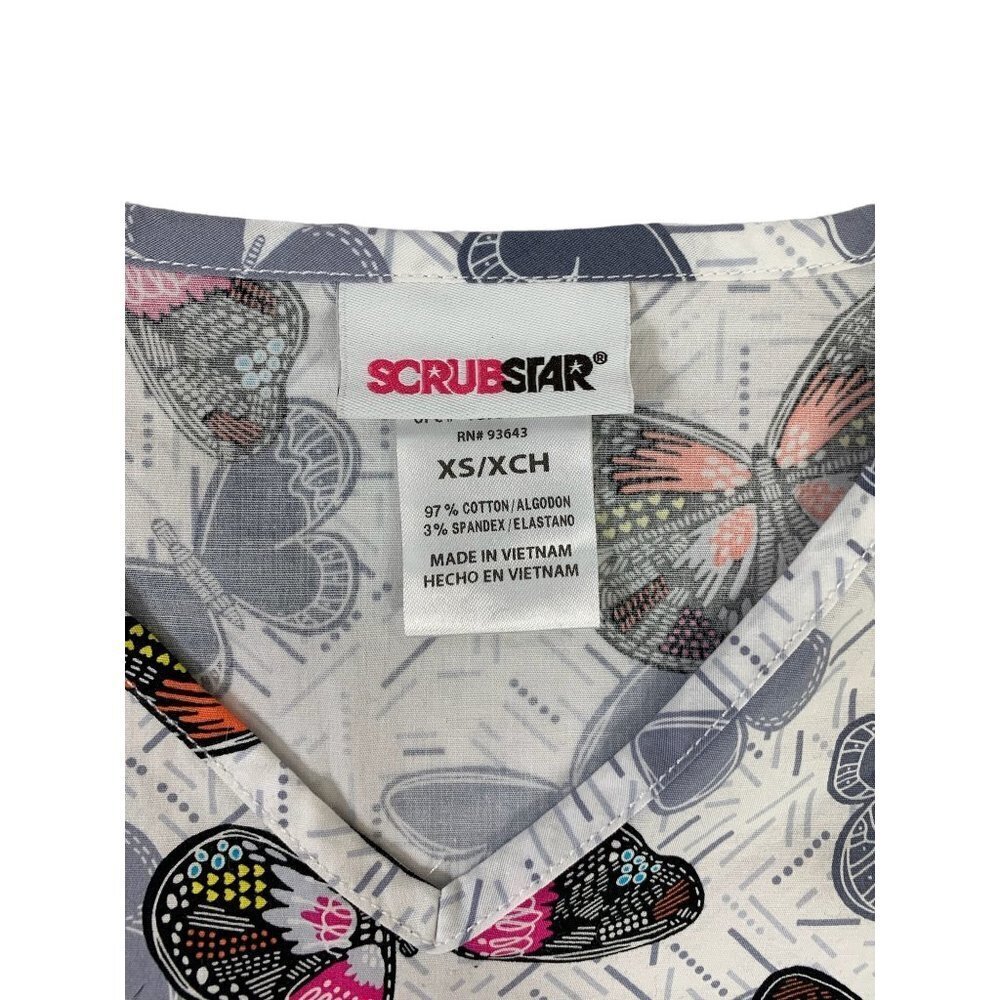Scrubstar Women's Butterflies Scrub Top - Picture 3 of 6
